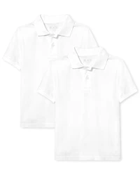 Boys Uniform Soft Pique Polo 2-Pack