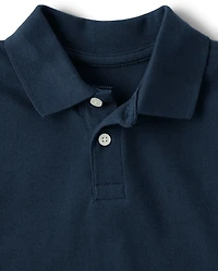 Boys Uniform Stain Resistant Stretch Pique Polo