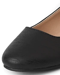 Girls Cross Strap Ballet Flats