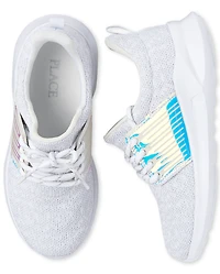 Girls Holographic Running Sneakers
