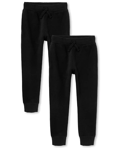 Kids Fleece Jogger Pants 2-Pack