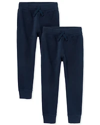 Kids Fleece Jogger Pants 2-Pack