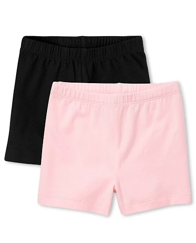 Toddler Girls Cartwheel Shorts 2-Pack