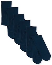 Girls Microfiber Tights 5-Pack