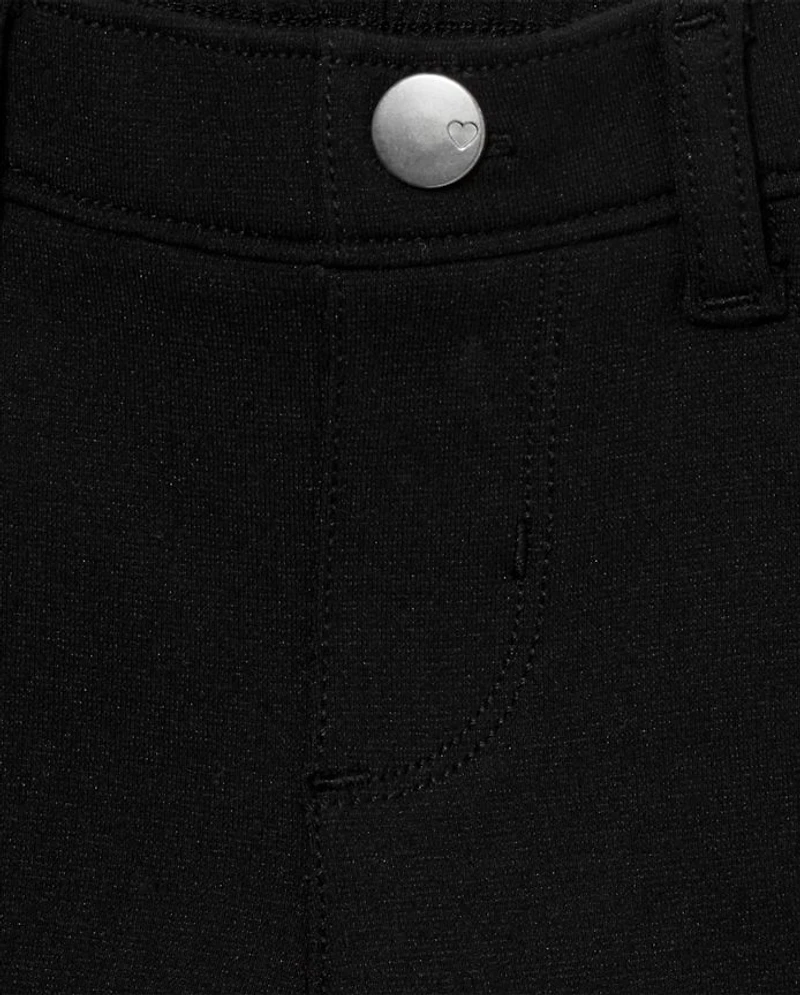 Toddler Girls Uniform Ponte Knit Pull On Jeggings 2-Pack