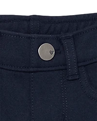 Ensemble de 2 jeggings uniformes en tricot point Rome pour toute-petite fille