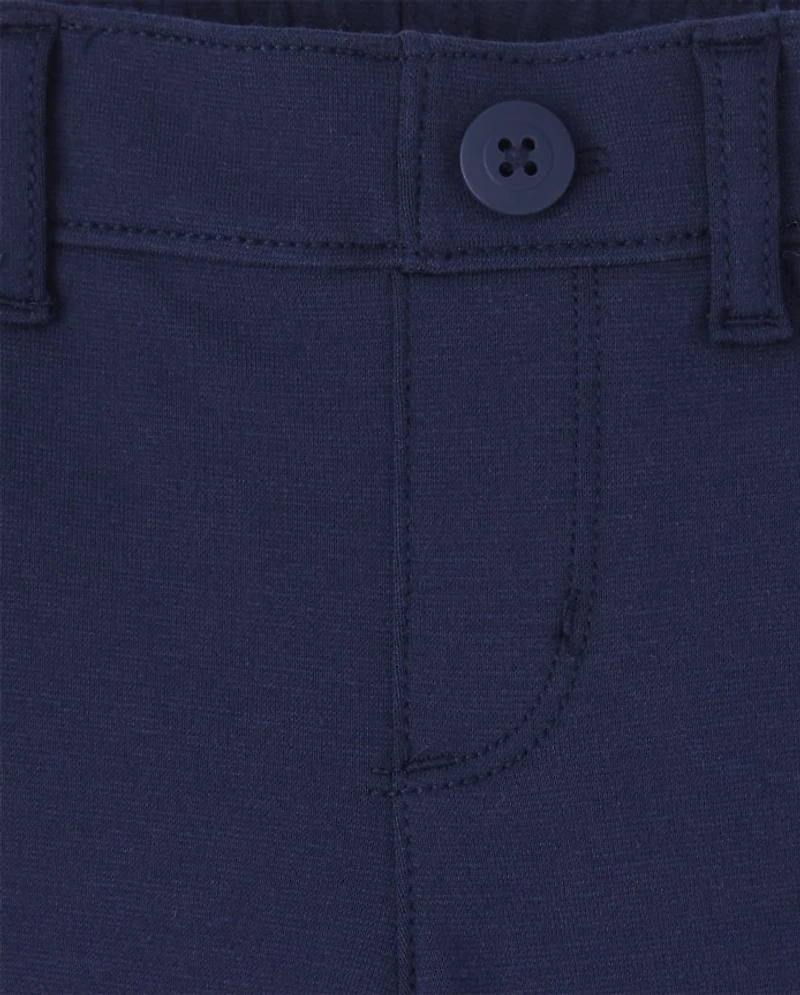 Toddler Girls Uniform Ponte Knit Pull On Jeggings 2-Pack