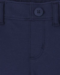 Toddler Girls Uniform Ponte Knit Pull On Jeggings 2-Pack