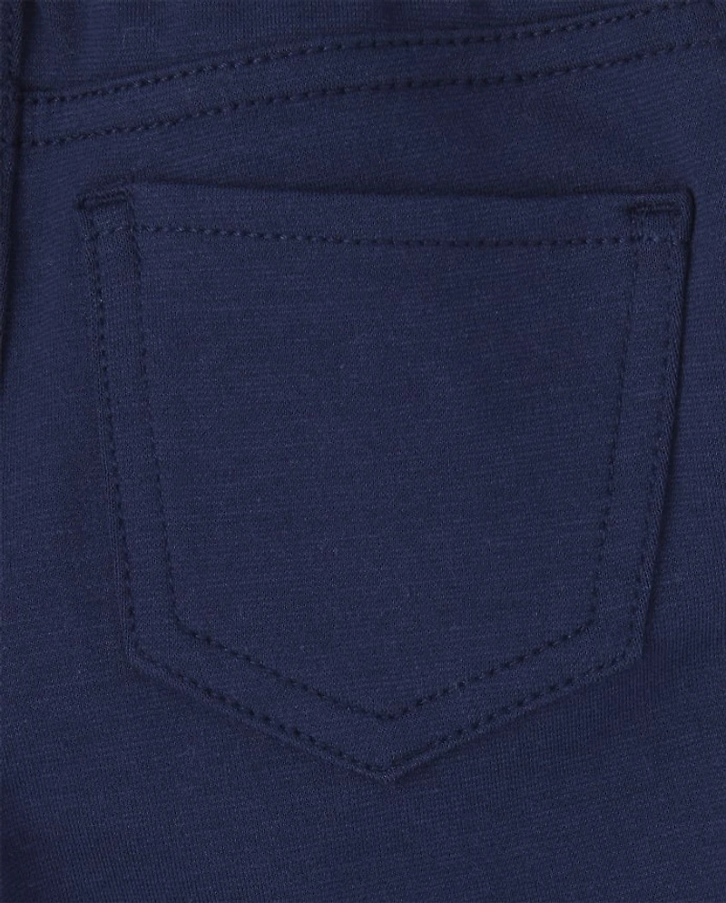 Toddler Girls Uniform Ponte Knit Pull On Jeggings 2-Pack