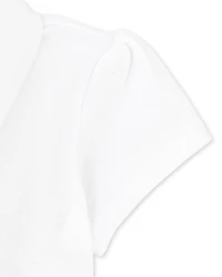 Toddler Girls Uniform Ruffle Soft Stretch Pique Polo -Pack