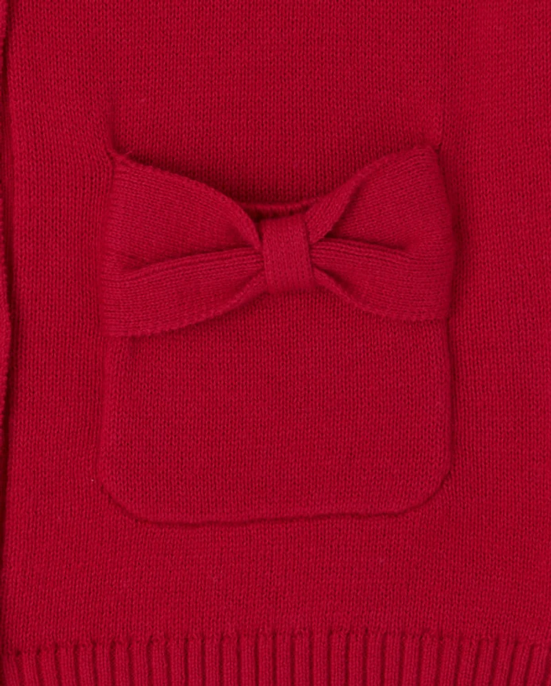 Toddler Girls Bow Cardigan