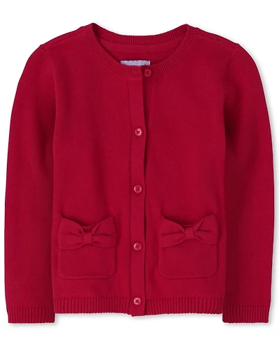 Toddler Girls Bow Cardigan