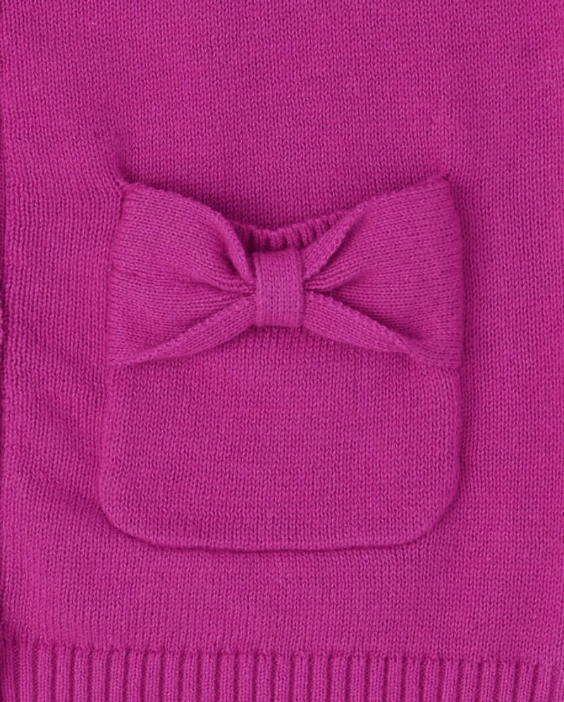 Toddler Girls Bow Cardigan