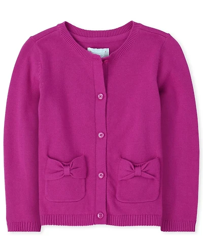 Toddler Girls Bow Cardigan