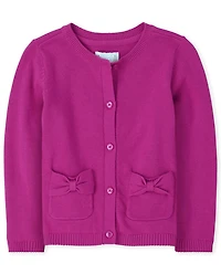 Toddler Girls Bow Cardigan