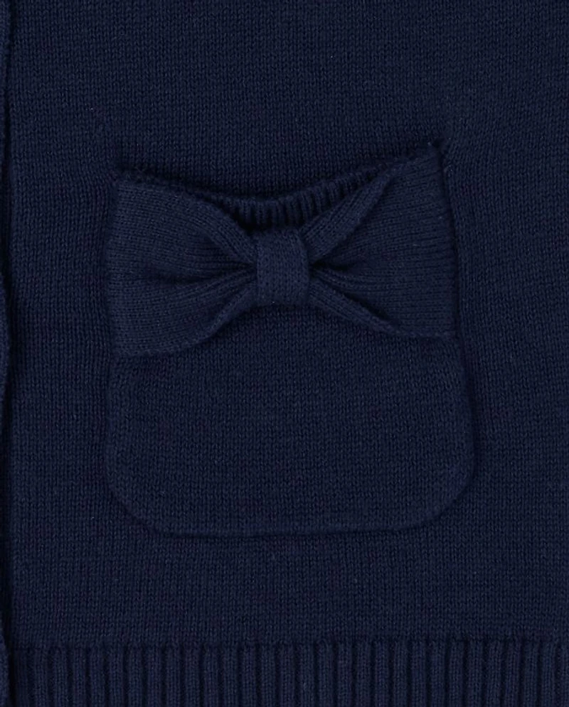 Toddler Girls Bow Cardigan