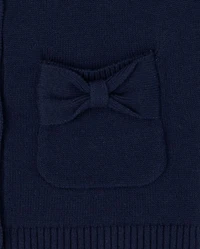Toddler Girls Bow Cardigan
