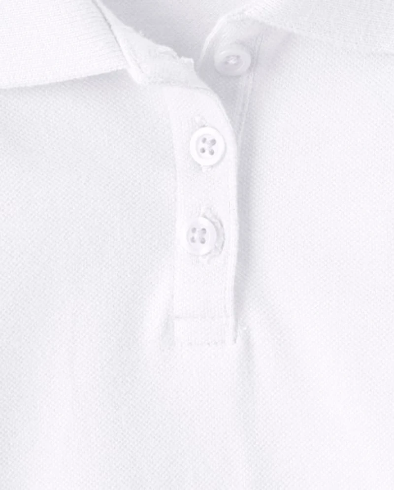 Toddler Girls Uniform Soft Stretch Pique Polo