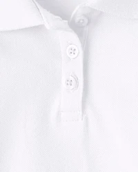 Toddler Girls Uniform Soft Stretch Pique Polo