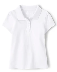 Toddler Girls Uniform Soft Stretch Pique Polo