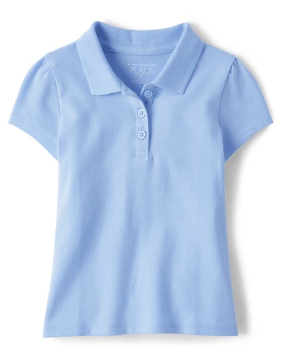 Toddler Girls Uniform Soft Stretch Pique Polo