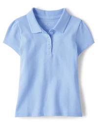 Toddler Girls Uniform Soft Stretch Pique Polo