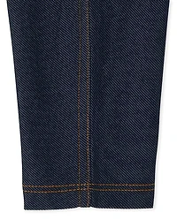 Toddler Girls Faux Denim Capri Leggings 2-Pack