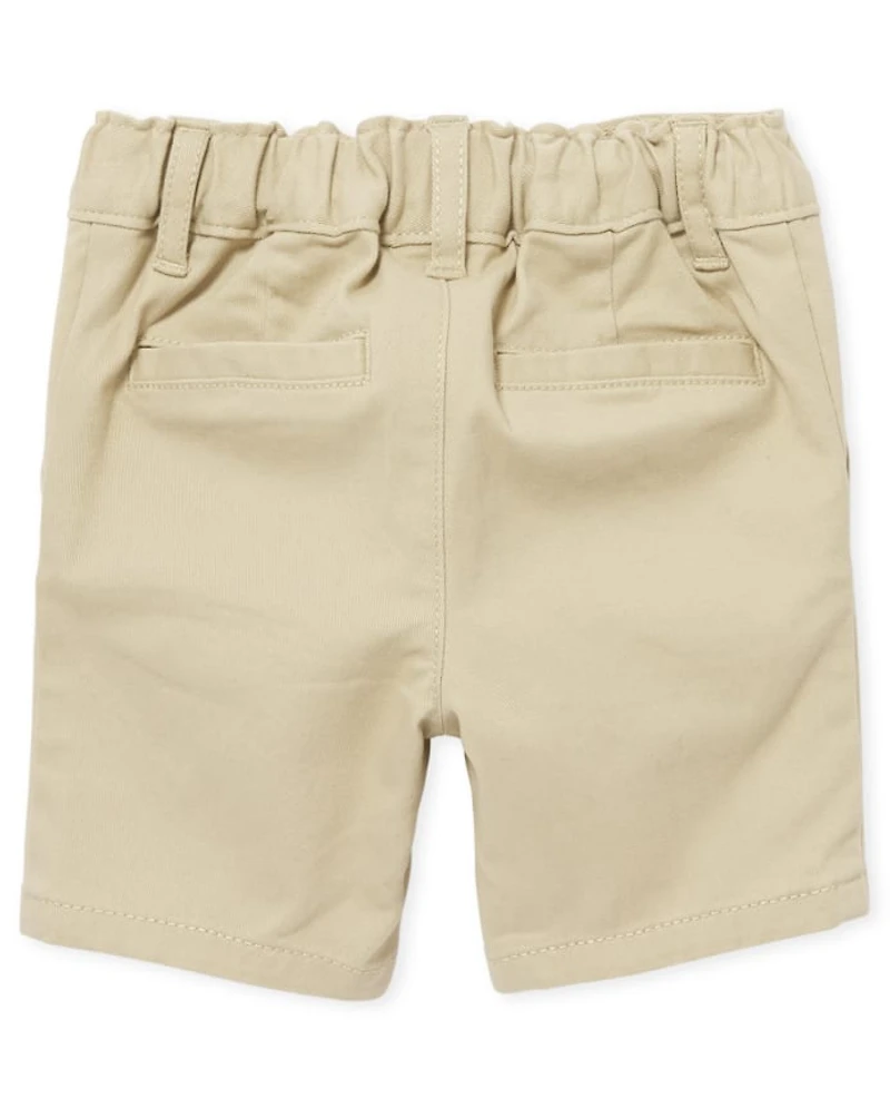 Toddler Girls Uniform Stretch Chino Shorts 2-Pack