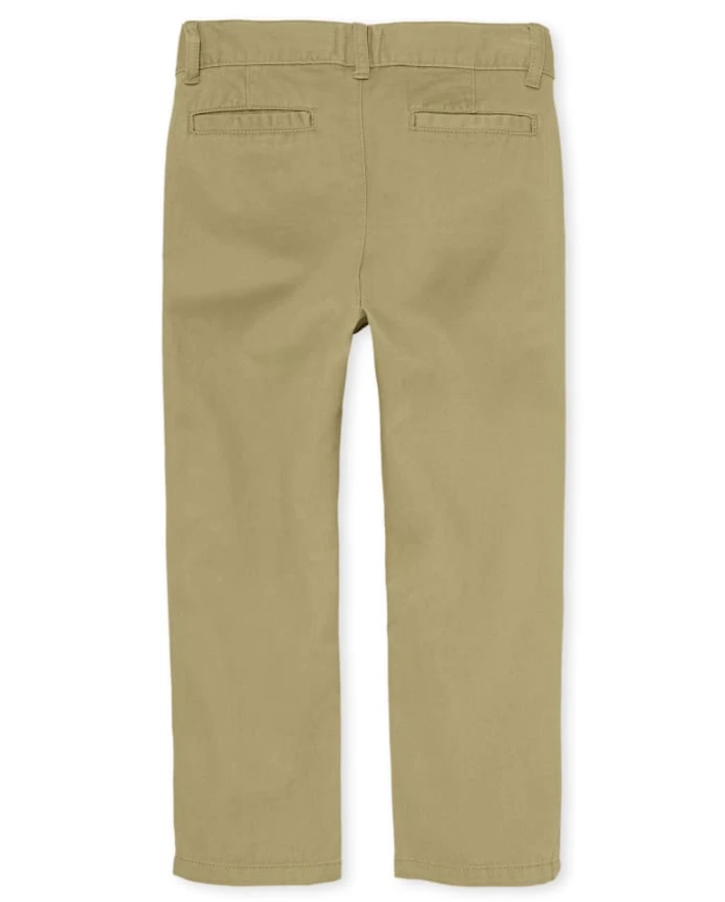Boys Uniform Straight Chino Pants 2-Pack