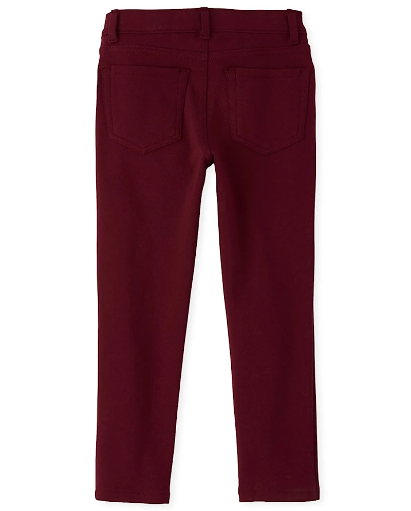 Girls Uniform Ponte Knit Jeggings - Plus