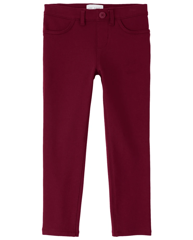 Girls Uniform Ponte Knit Jeggings - Plus