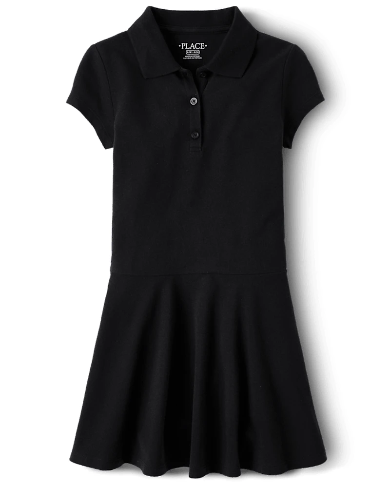 Girls Uniform Soft Pique Polo Dress