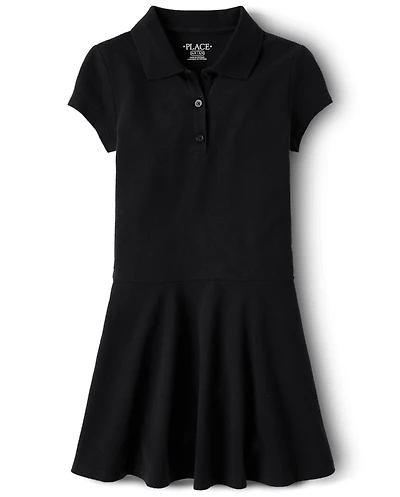 Girls Uniform Soft Pique Polo Dress