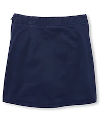 Girls Uniform Stretch Button Skort