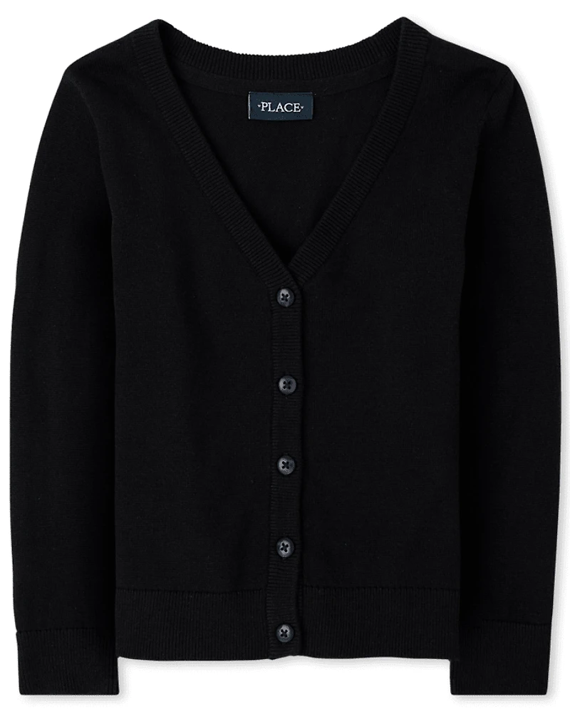 Girls V-Neck Cardigan