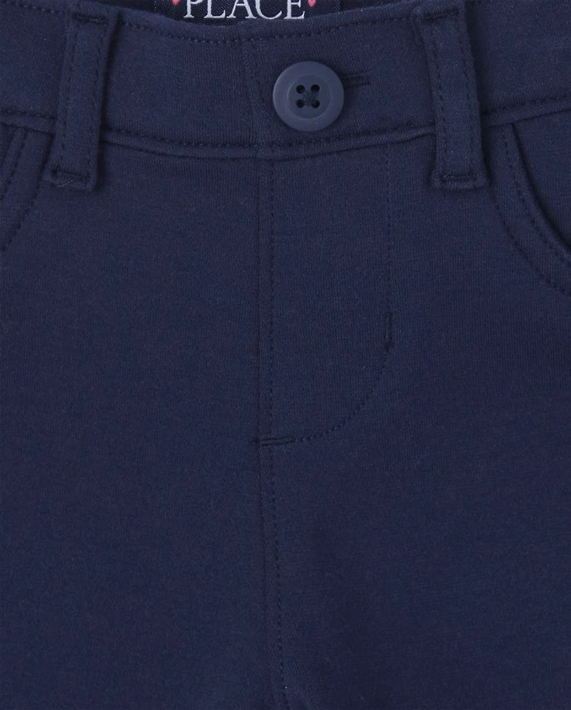 Girls Uniform Ponte Knit Pull On Jeggings 2-Pack