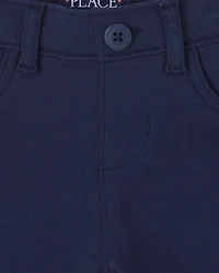 Girls Uniform Ponte Knit Pull On Jeggings 2-Pack