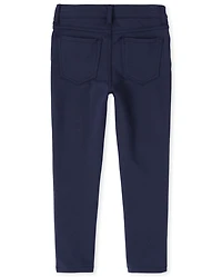 Girls Uniform Ponte Knit Pull On Jeggings 2-Pack