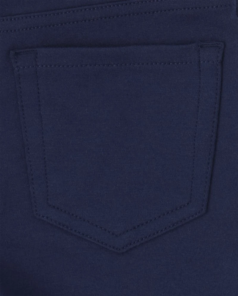 Girls Uniform Ponte Knit Pull On Jeggings 2-Pack