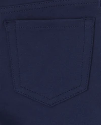 Girls Uniform Ponte Knit Pull On Jeggings 2-Pack