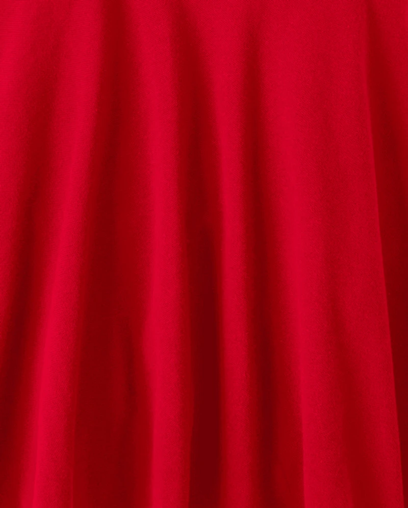 Girls Uniform Ruffle Soft Pique Polo Dress