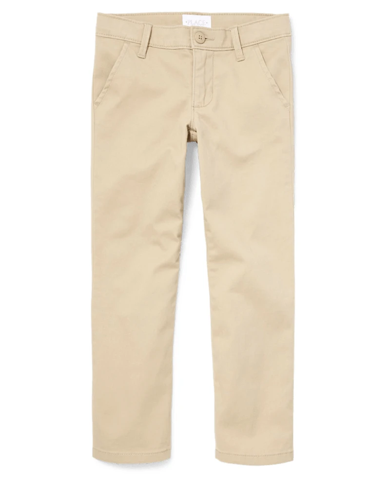 Girls Uniform Stain And Wrinkle Resistant Stretch Skinny Chino Pants