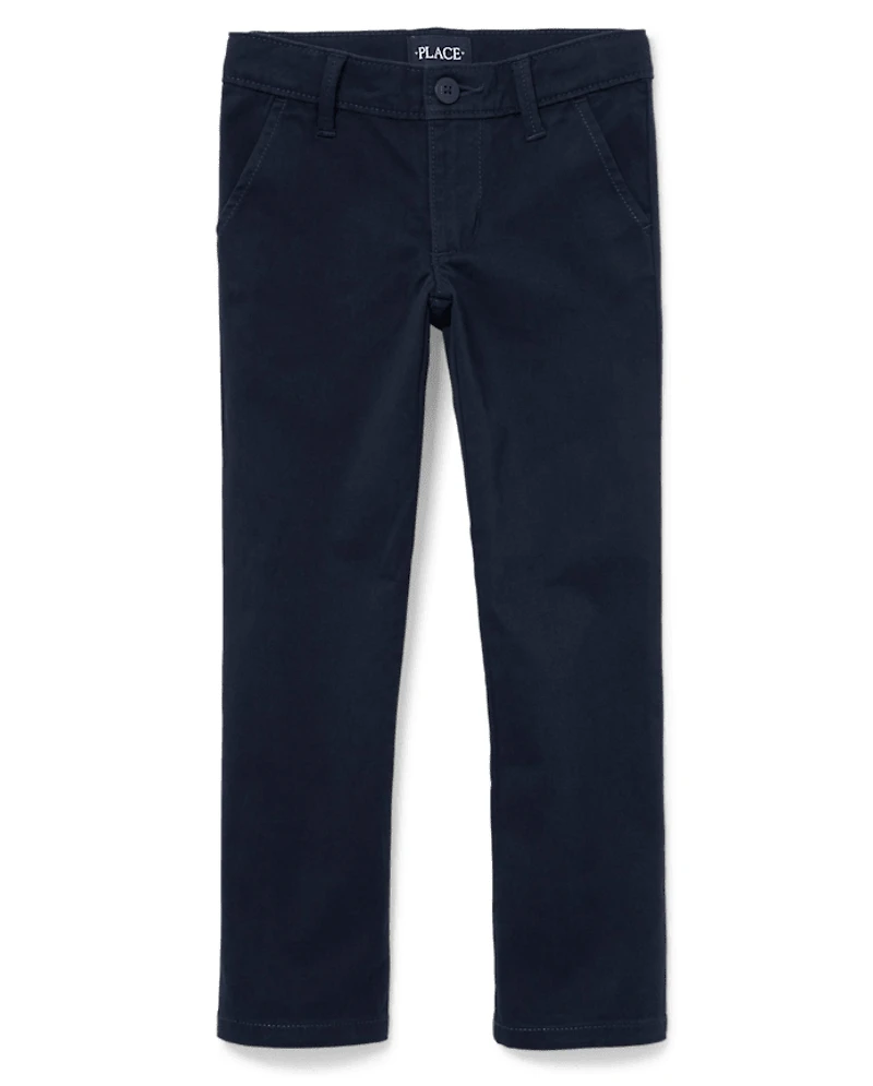 Girls Uniform Stain And Wrinkle Resistant Stretch Skinny Chino Pants