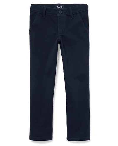 Girls Uniform Stain And Wrinkle Resistant Stretch Skinny Chino Pants