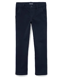 Girls Uniform Stain And Wrinkle Resistant Stretch Skinny Chino Pants