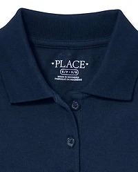 Girls Uniform Stain Resistant Pique Polo 2-Pack