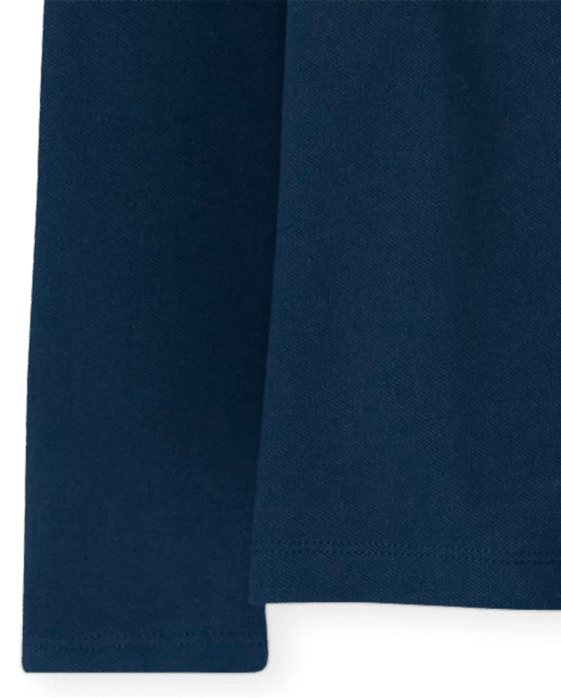 Girls Uniform Ruffle Soft Stretch Pique Polo -Pack