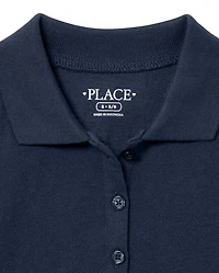 Girls Uniform Soft Pique Polo Dress 2-Pack
