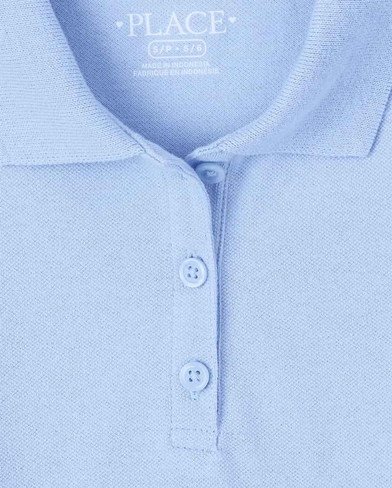 Girls Uniform Soft Stretch Pique Polo -Pack