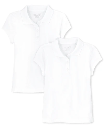 Girls Uniform Soft Jersey Polo 2-Pack